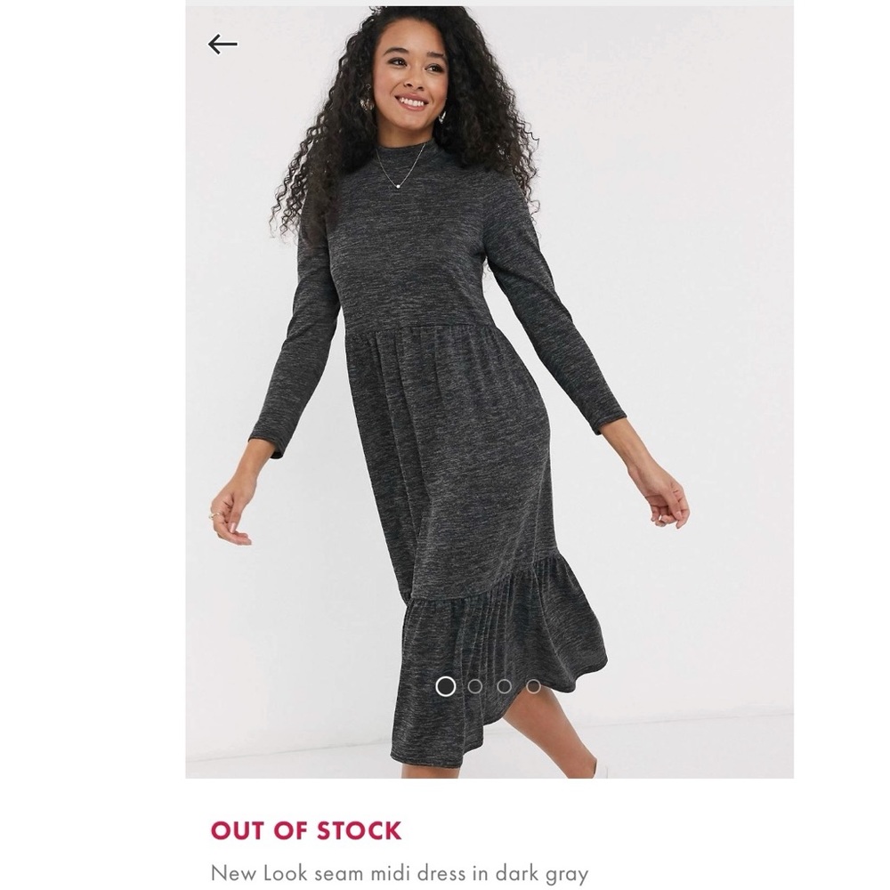 Asos Dark Grey Midi Dress
